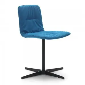 Silla Klip tapizada base giratoria Viccarbe