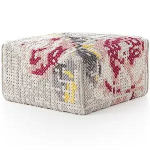 Puf Canevas Flowers Natural GAN