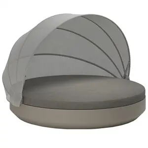 Cama Vela Daybed Basic redonda con parasol Vondom
