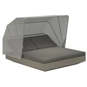 Cama Vela Daybed cuadrada reclinable con parasol Vondom