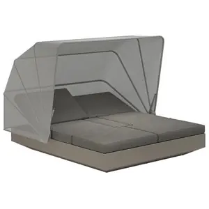 Cama Vela Daybed 4 cabezales reclinables con parasol Vondom