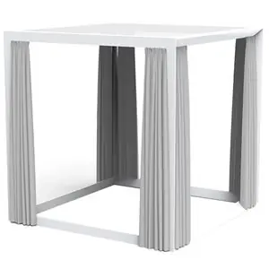 Pérgola Vela cuadrada con cortinas Vondom