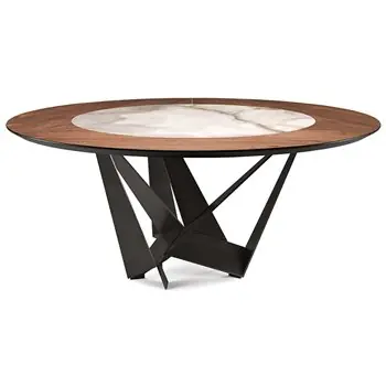 Mesa Skorpio Ker-Wood Round Cattelan Italia