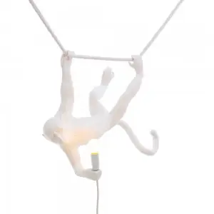 The Monkey Lamp Swing white Seletti