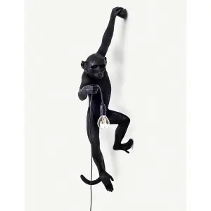 The Monkey Hanging Left Hand black Seletti