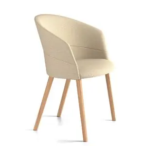 Sillón Copa base cuatro patas madera Viccarbe