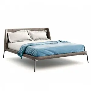 Cama Velvet tapizada Novamobili