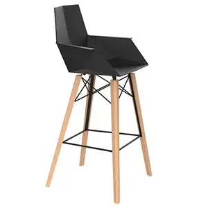 Taburete Faz Wood con brazos Vondom