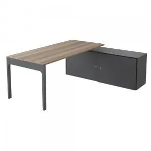 Mesa ejecutiva perfil alto y armario con puerta corredera Lance Ofifran