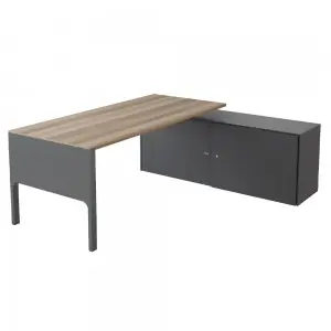 Mesa ejecutiva perfil bajo y armario con puerta corredera Lance Ofifran