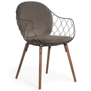 Silla Piña Tapizada Madera Magis