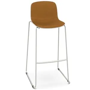 Taburete Troy Polipropileno Tapizado Patín Magis