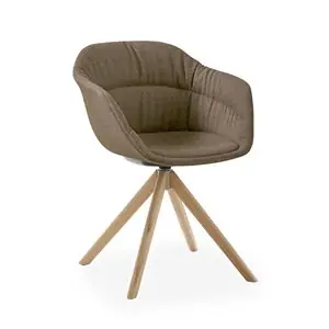 Sillón Taia giratorio madera tapizado soft Inclass