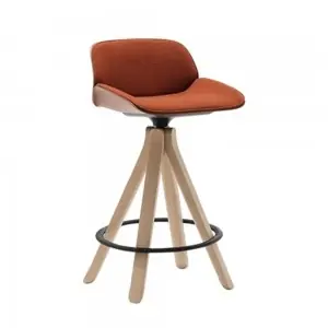 Taburete Nuez base giratoria patas fresno BQ-2779/2780 Andreu World