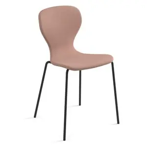Silla Ears tapizada base cuatro patas metal Viccarbe