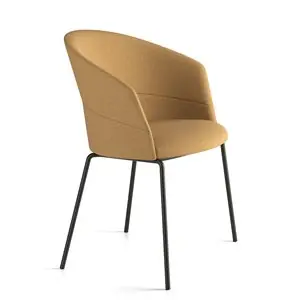 Sillón Copa base cuatro patas metálicas Viccarbe