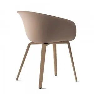 Silla Duna 02 polipropileno madera Arper