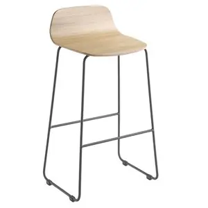 Taburete Bisell metal con respaldo Treku