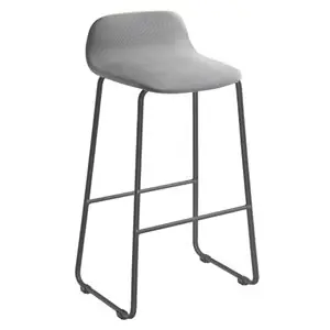 Taburete Bisell metal tapizado con respaldo Treku
