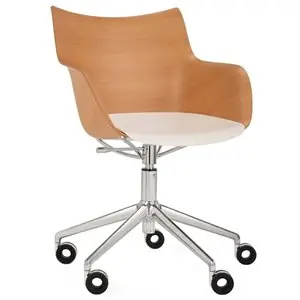 Silla Q/Wood Ruedas Kartell