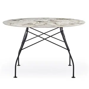 Mesa Glossy mármol redonda Kartell