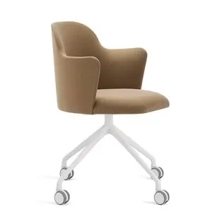 Sillón Aleta base giratoria con ruedas Viccarbe