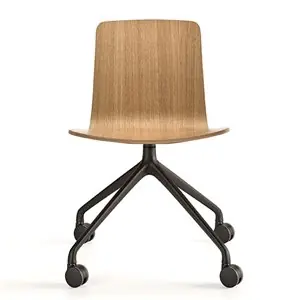 Silla Klip base giratoria con ruedas Viccarbe