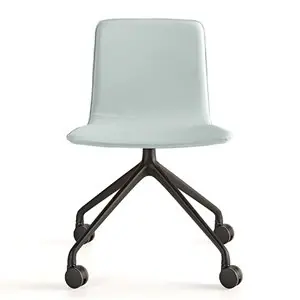 Silla Klip tapizada base giratoria con ruedas Viccarbe