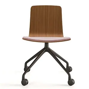 Silla Klip cojín base giratoria con ruedas Viccarbe