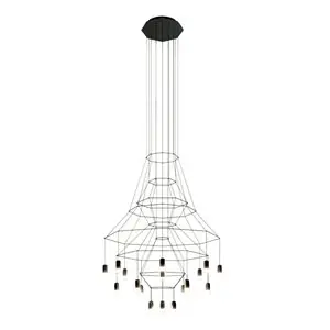 Lámpara suspensión Wireflow Chandelier Vibia