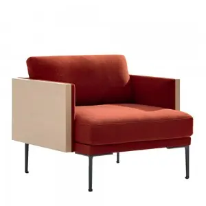 Sillón Steeve madera tapizado Arper