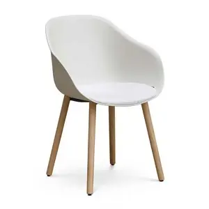 Silla Lore Wood polipropileno con cojín Enea