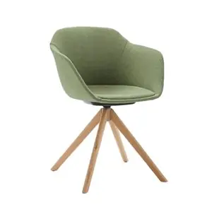 Sillón Taia giratorio madera tapizado Inclass