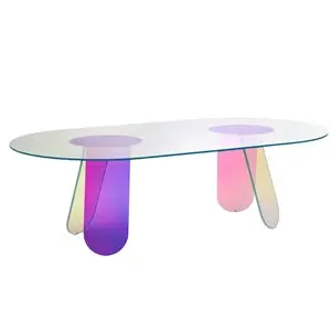 Mesa ovalada Shimmer Glas Italia