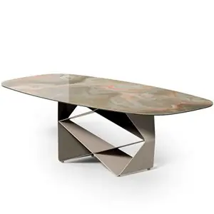 Mesa Gem cerámica/cristal ovalada Ozzio Design