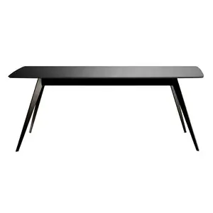 Mesa Aise oval fija pies metálicos Treku