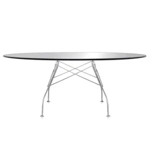 Mesa Glossy ovalada cristal Kartell