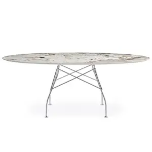 Mesa Glossy mármol ovalada Kartell