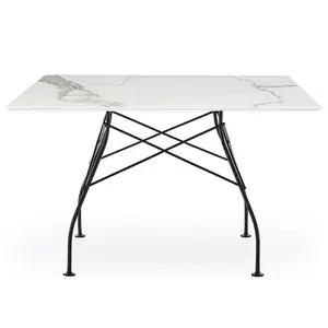 Mesa Glossy mármol cuadrada Kartell