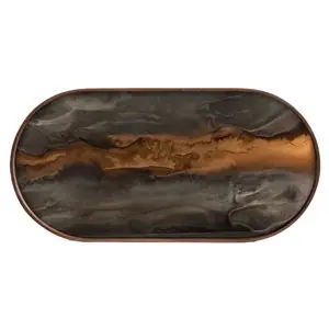 Bandeja Organic Bronze Oblong Ethnicraft