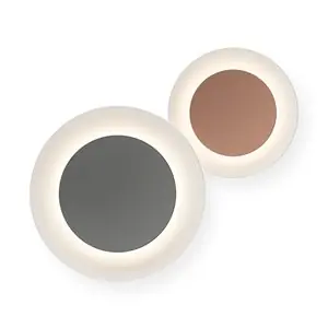 Lámpara aplique Puck Wall Art doble con aro Vibia