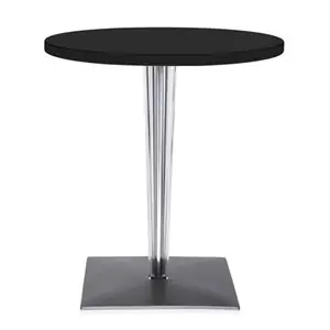 Mesa TopTop redonda base cuadrada Kartell