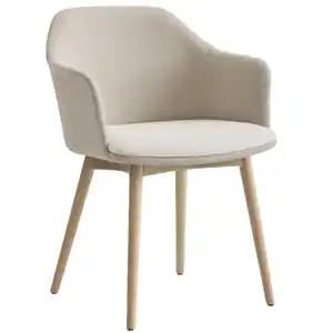 Sillón Rely madera tapizado doble &Tradition
