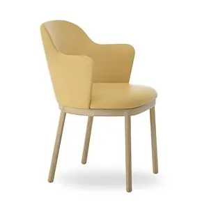 Sillón Aleta base madera Viccarbe